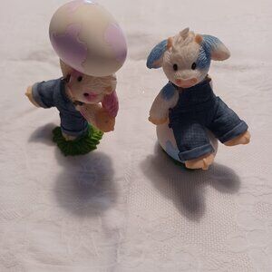 Enesco Easter themed Mary Moo knicknacks
